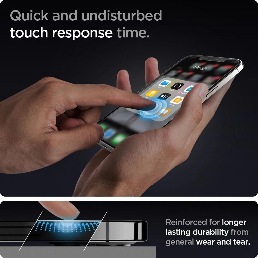 Spigen Glas.tR EZ Fit härdat glas för iPhone 12 / iPhone 12 Pro - 2 st., bild 5