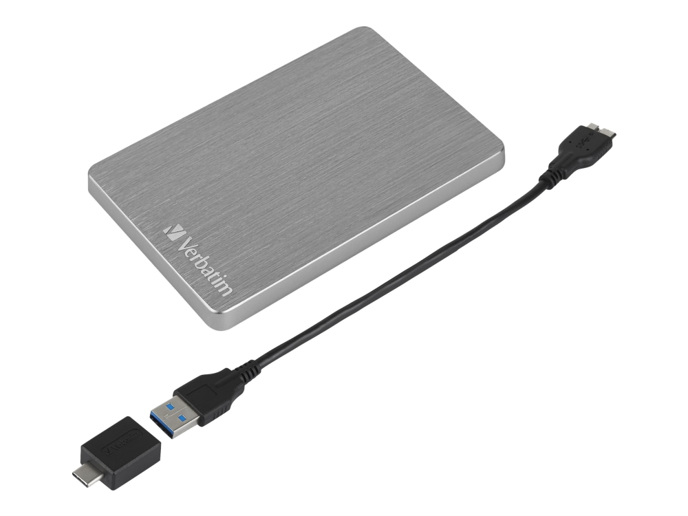 Verbatim Store 'n' Go ALU Slim extern hårddisk 2 TB 2,5 USB 3.2 Gen 1, grå