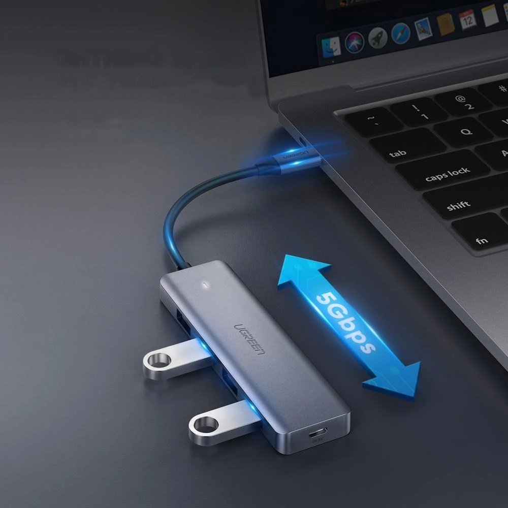 Ugreen 4-port USB 3.0 Hubb med USB-C-strömförsörjning, bild 2