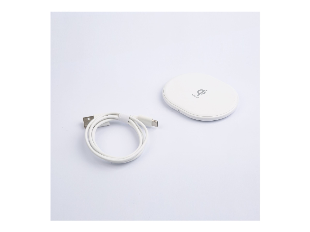 Deltaco 10 W trådlös laddare USB-C - Vit / Qi-certifierad trådlös laddare / Trådlöst laddställ med USB-C, bild 3