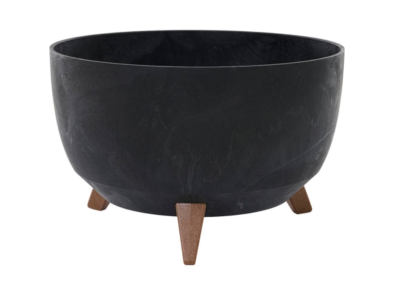 Siena Garden OSLO STONE LA881-71 blomkruka i polypropylen betonglook, svart