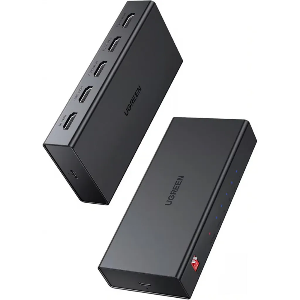UGREEN CM570 HDMI-splitter med 4 portar 4K – svart