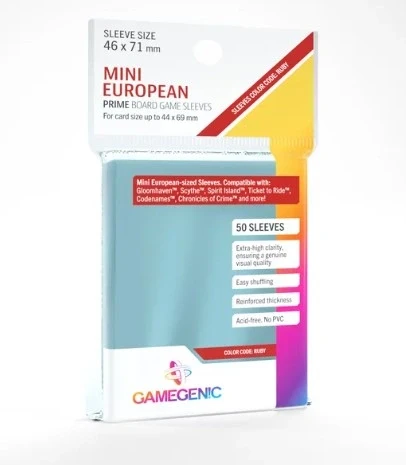 GameGenic Prime Sleeves Clear 44 x 69 mm
