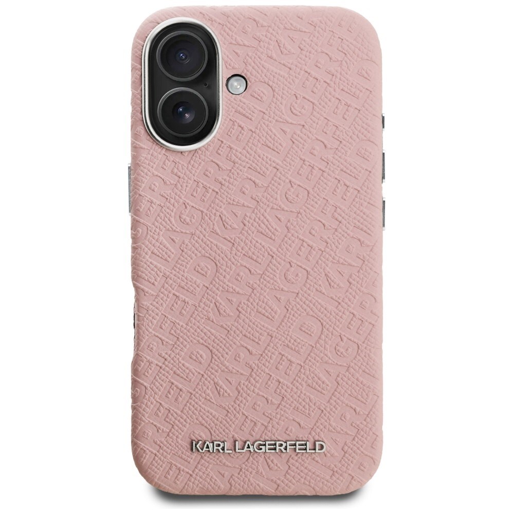 Karl Lagerfeld FW Stamped Karl MagSafe-skal till iPhone 16 – Rosa, bild 3