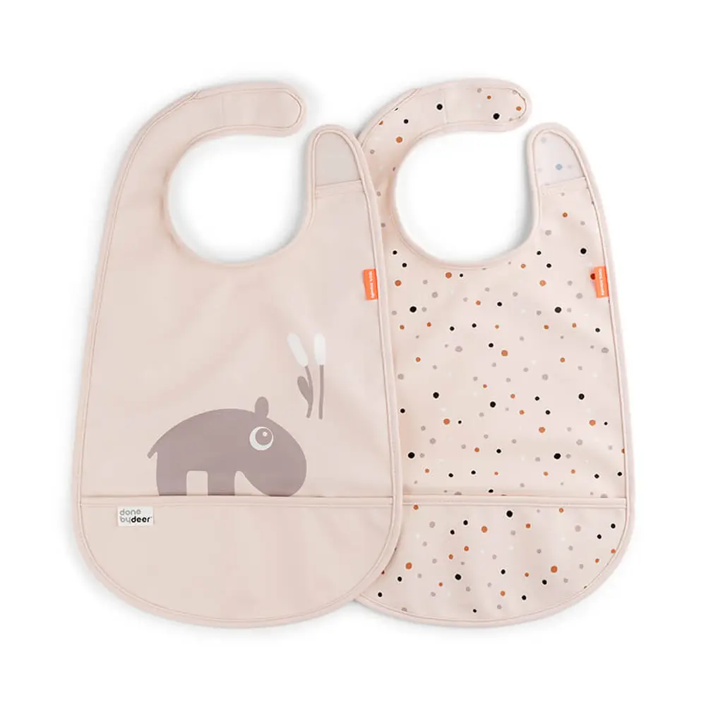 Done by Deer Bib with velcro 2-pack Ozzo Powder, bild 2