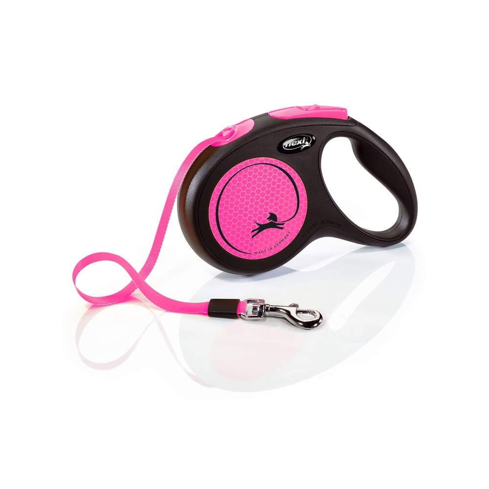 Flexi New Neon Medium 5 m band Rosa