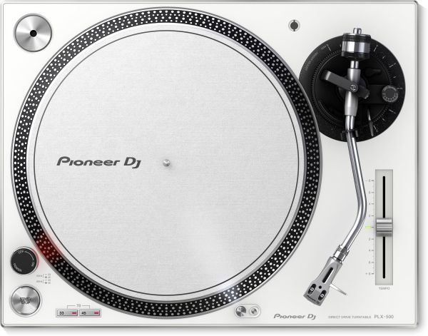 Pioneer PLX-500 DJ-skivspelare, direktdriven, 33 1/3, 45, 78 RPM, vit