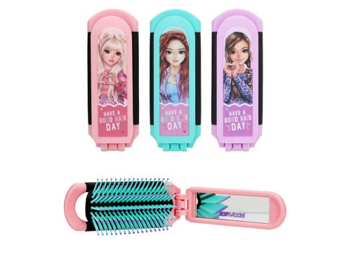 Topmodel - Folding Hairbrush with Mirror - Compact, bild 2