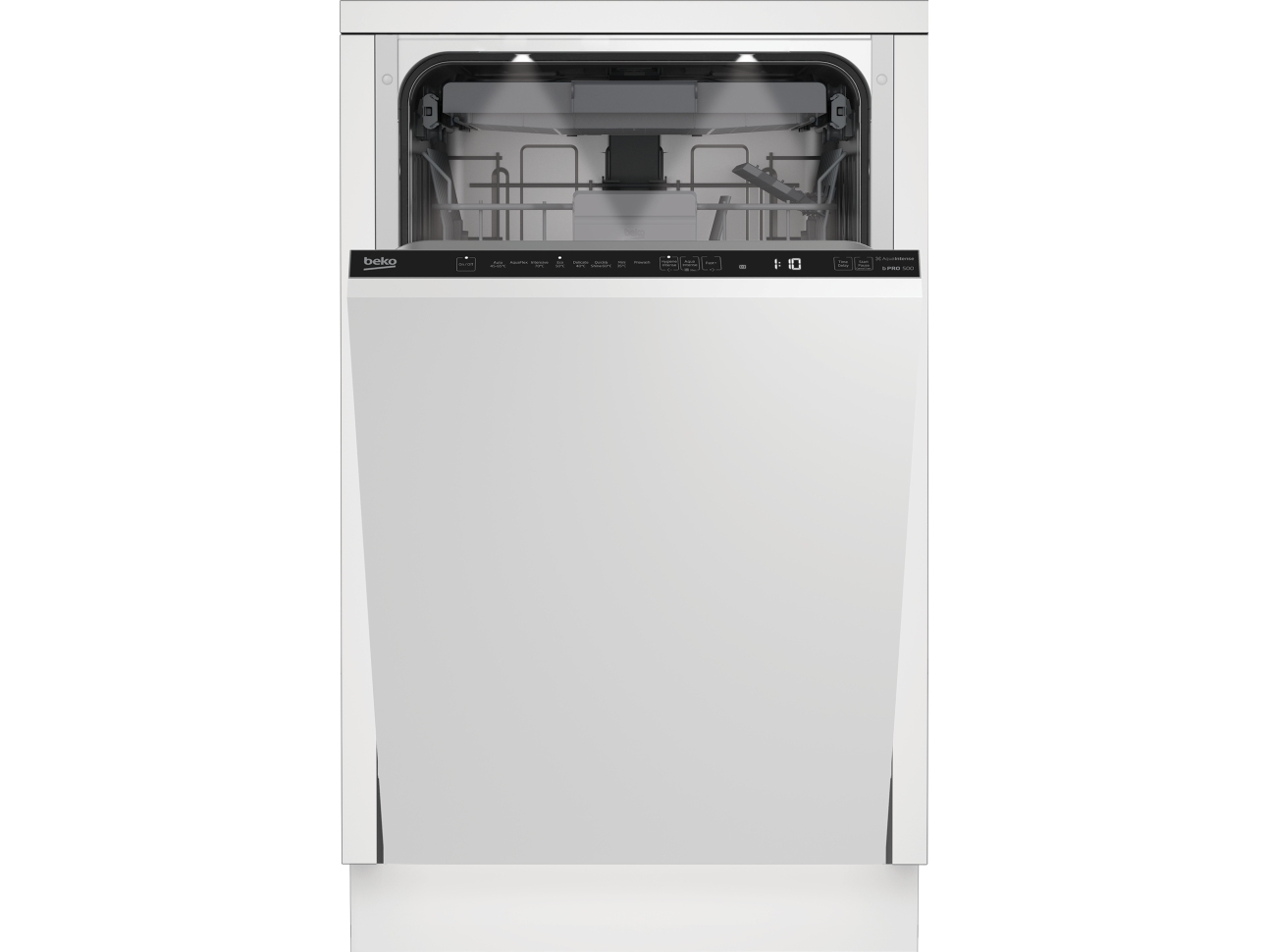 Beko BDIS38040Q, Helt integrerad, Slimline (45 cm), Röra, LCD, 1,3 m, 1,6 cm