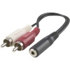 DELTACO Adapter 3,5mm ho till 2xRCA ha, bild 3