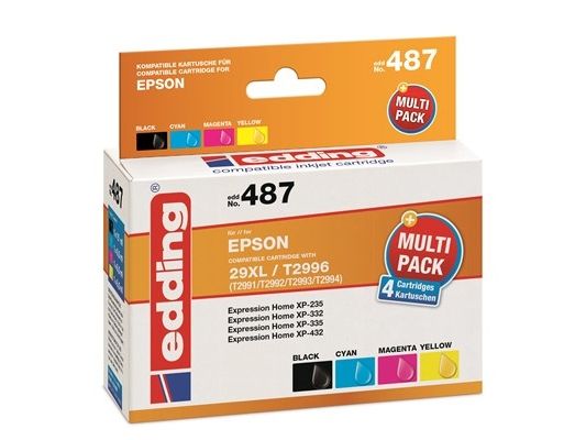 Edding EDD-487, 15 ml, 8,5 ml, 4 styck, Flerpack