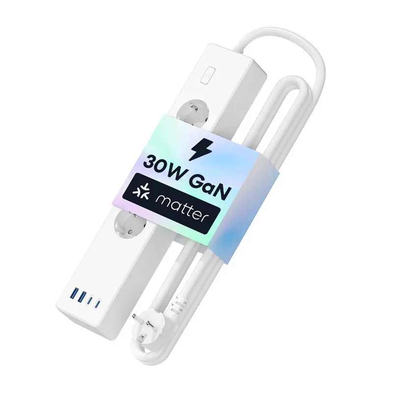 Meross MSP844(EU) smart grenuttag för snabb laddning, 4 uttag + 2x USB-A + 2x USB-C (Matter), bild 2