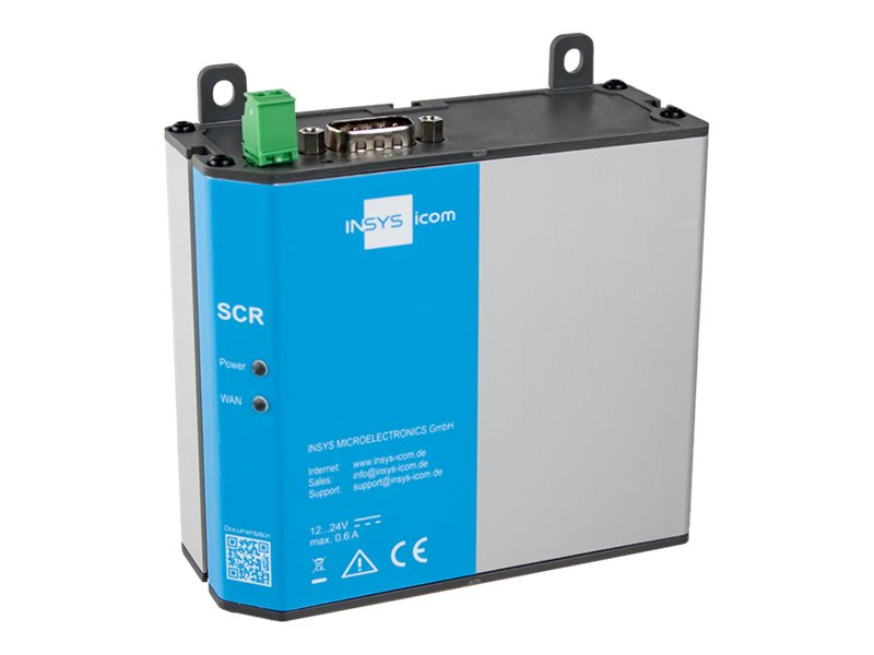 INSYS icom SCR-E 200 - Router 2-portsswitch - Modbus - DIN-skenmonterbar, väggmonterbar