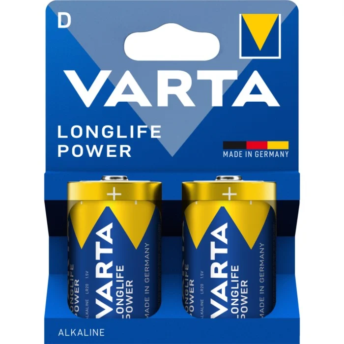 VARTA Longlife Power D-batteri, 2 st