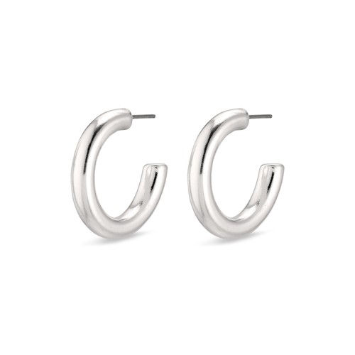 PILGRIM - MADDIE Chunky Hoop Earrings - Silver-Plated - 25 mm
