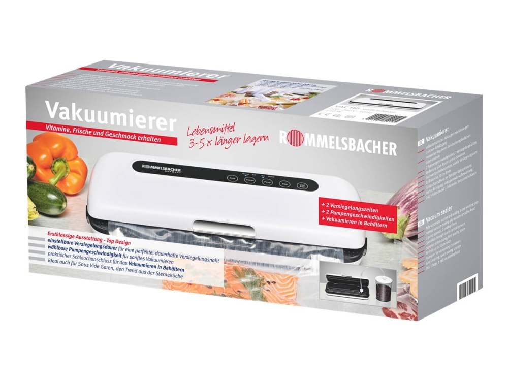 Rommelsbacher VAC 110 - Vakuumförslutare - 110 W - vit / svart