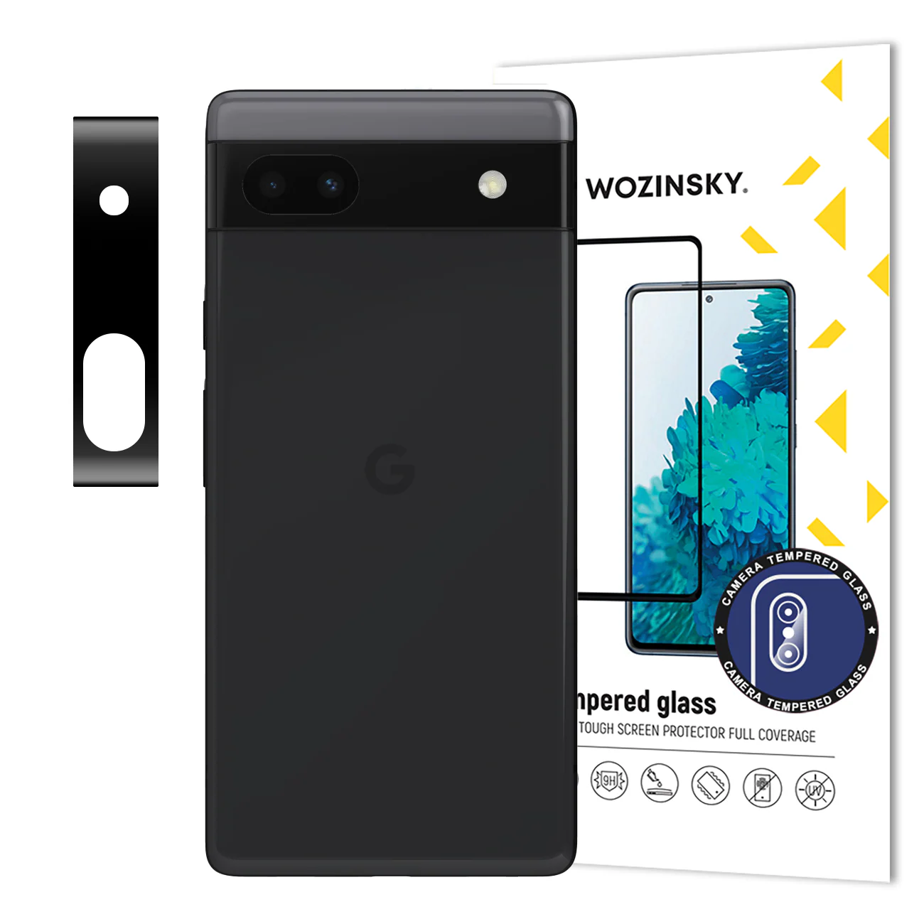 Wozinsky Full kamera Glas härdat glas för Google Pixel 6a för 9H-kamera