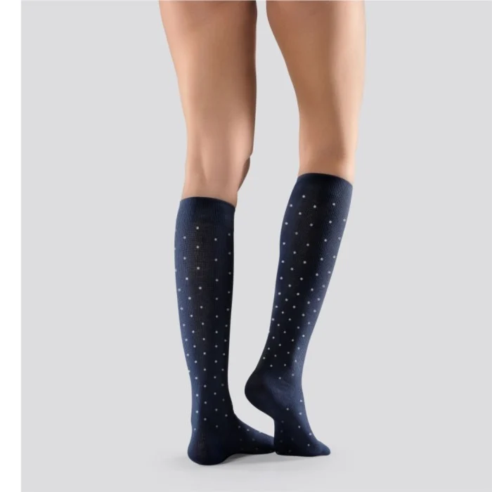 Mabs COTTON KNEE NAVY DOTTED S, 1 par