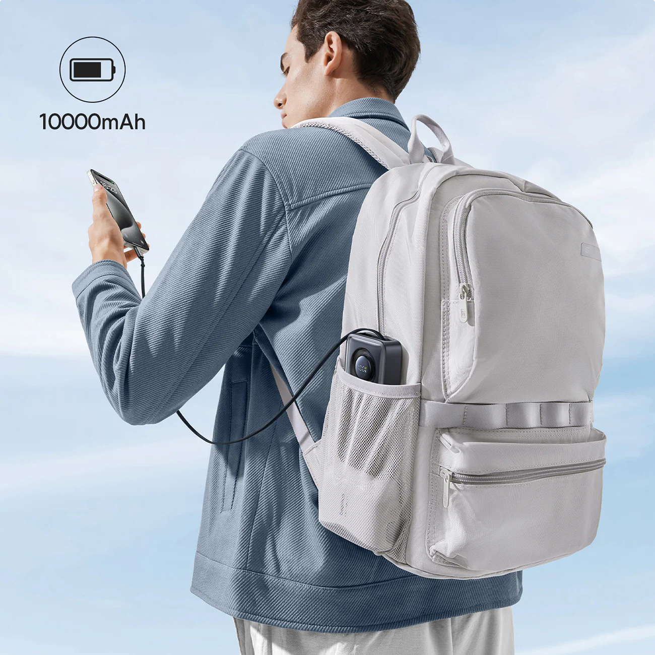 Baseus Free2Pull 10000mAh 30W powerbank med USB-C-port och utdragbar USB-C-kabel - svart, bild 5