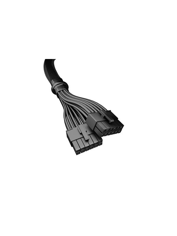 be quiet CPH-6610 adapterkabel 2x PCIe 12-pin till 12VHPWR, 60 cm, svart, bild 2