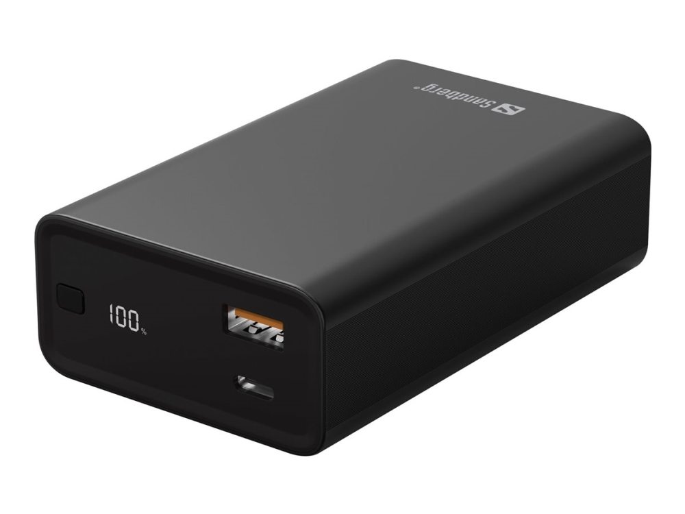 Sandberg Travel powerbank 20000 PD65W 65 W QC 3.0 2 USB-portar