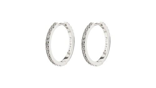 PILGRIM - EBNA Medium Crystal Hoops - Silver Plated - 18 mm, bild 3