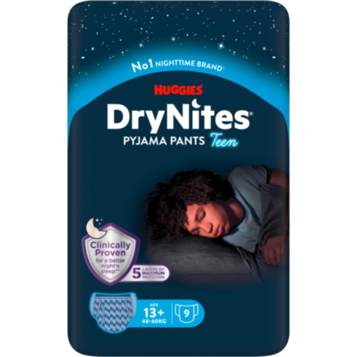 DryNites Nattbyxa Pojke Tonåring 13+ år, 9 st