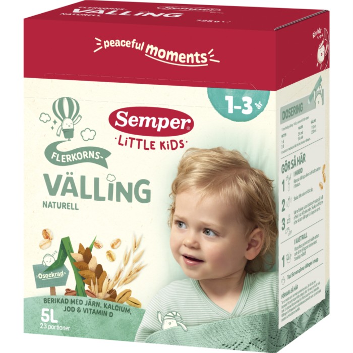 Semper Flerkornsvälling Naturell 1-3 år 5 L