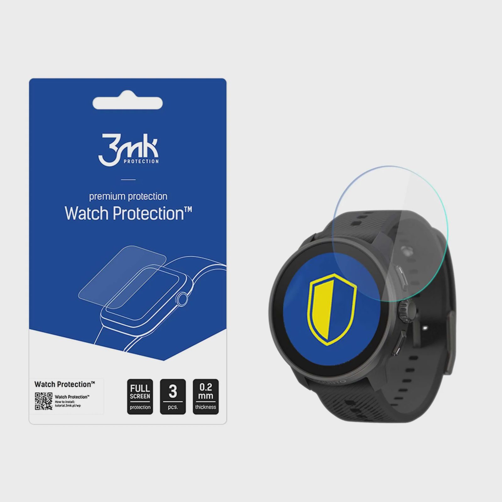 Härdat glas 3mk Watch Protection FlexibleGlass för Suunto Race S