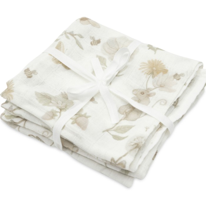 Jollein muslinfilt Dreamy Mouse 2-pack, 70x70 cm