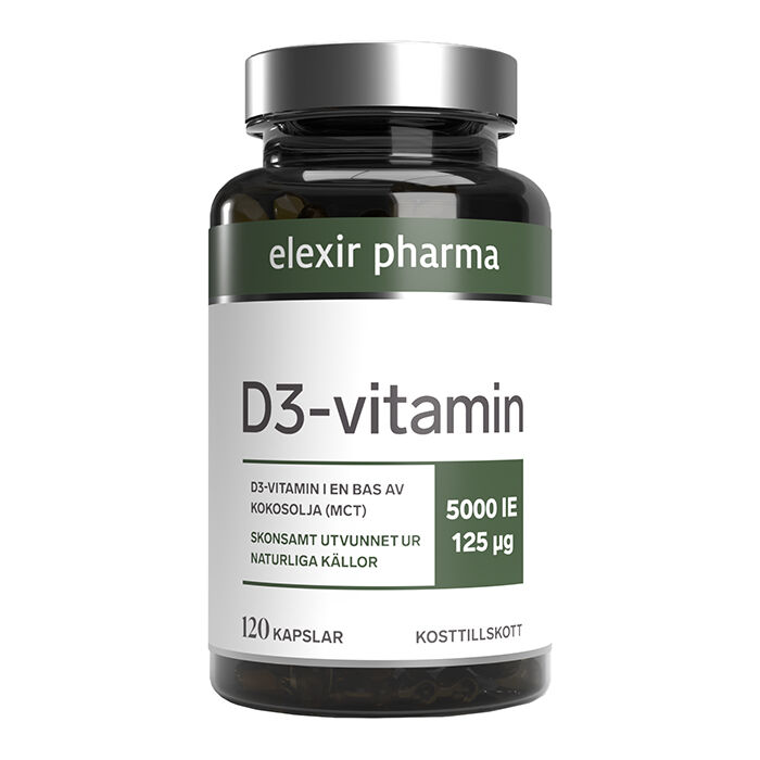 Elexir Pharma D3-Vitamin 5000IE 120 st