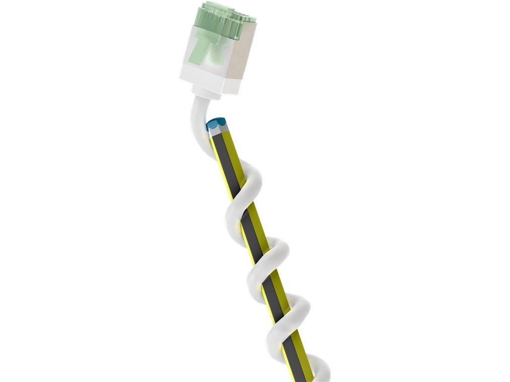 goobay - Patch-kabel - RJ-45 (hane) till RJ-45 (hane) - 50 cm - 3.8 mm - U/FTP, PiMF - CAT 8.1 - halogenfri, tvinnad, slim, ultra flexibel - vit, bild 2