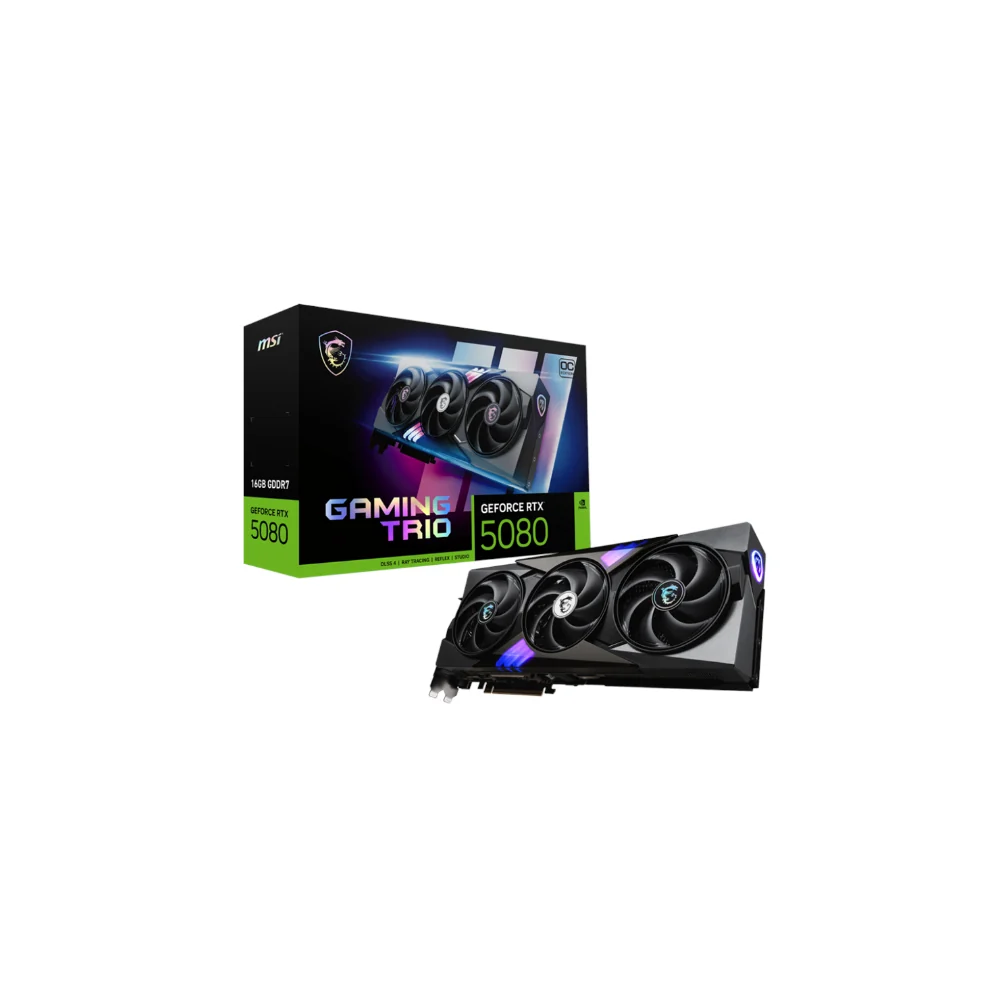 MSI GeForce RTX 5080 GAMING TRIO OC 16GB grafikkort