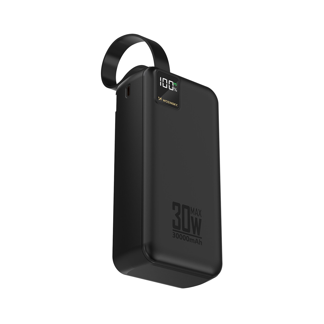 Wozinsky W8-W 30 000 mAh 30 W powerbank med 2x USB-A och USB-C samt ficklampa – Svart, bild 3