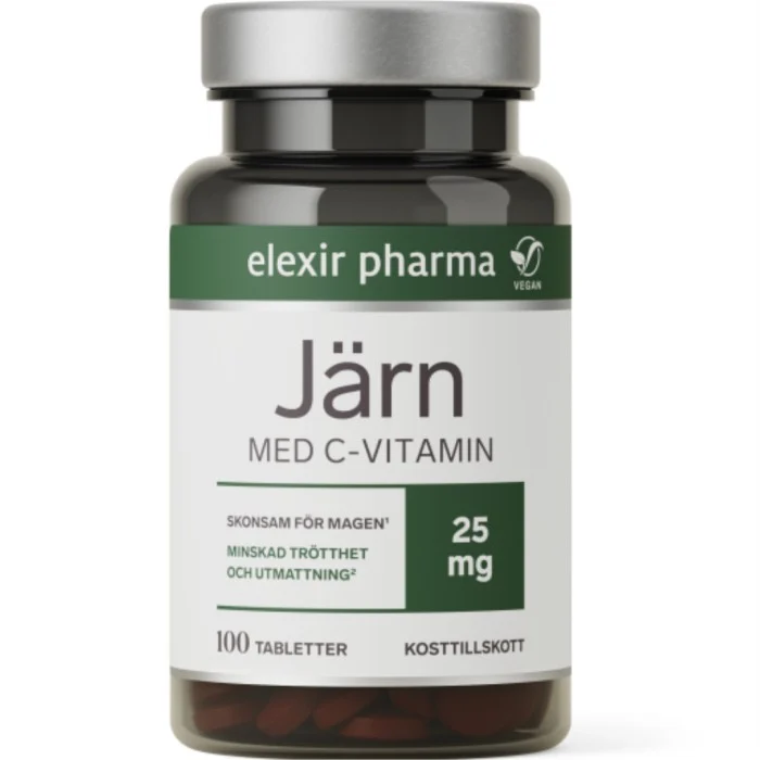 Elexir Pharma Järn med C-Vitamin 100 tabletter