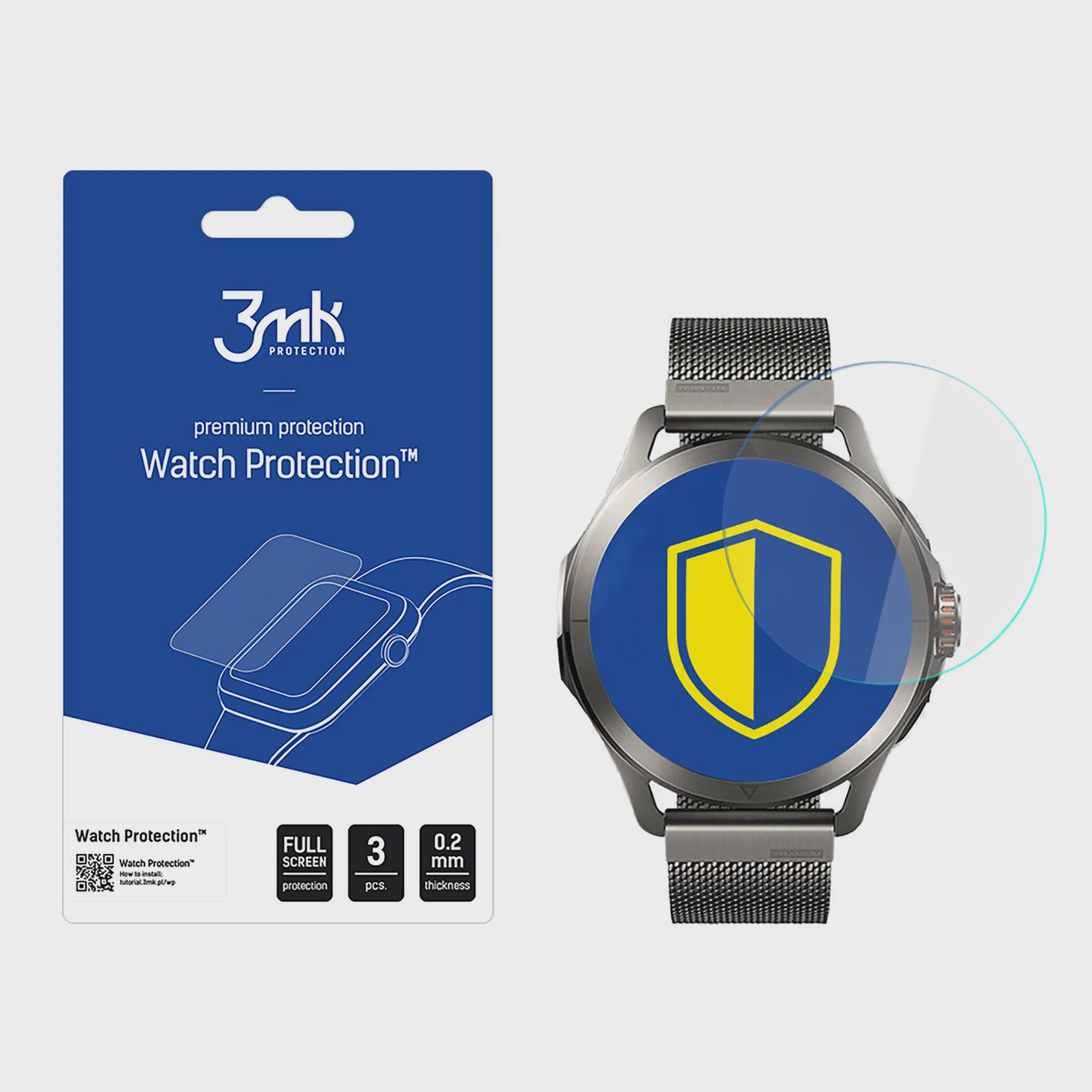 Hybrid Glass 3mk skärmskydd FlexibleGlass för Xiaomi Watch S4 Sport