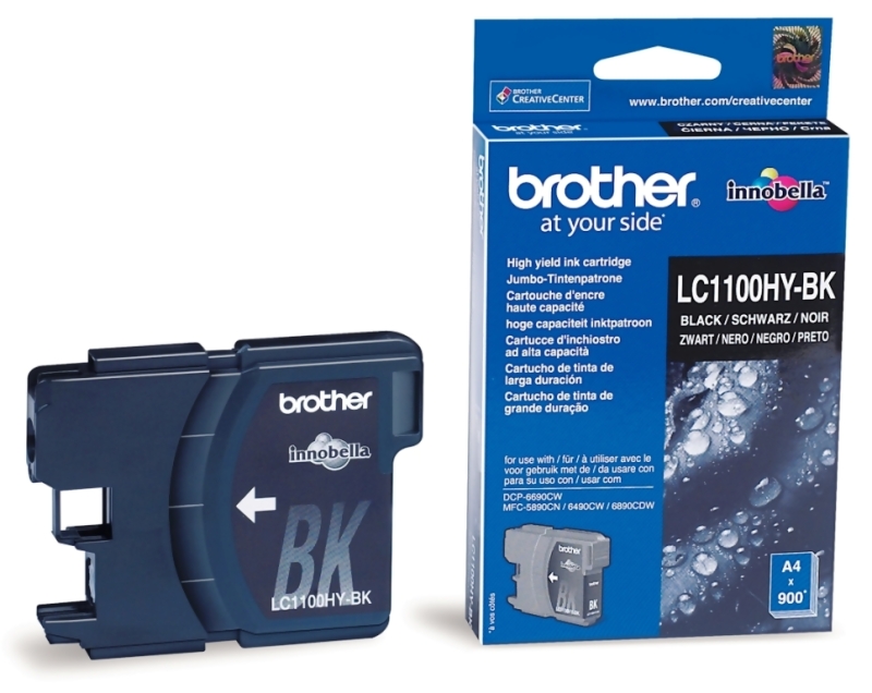 Brother bläckpatron LC1100HYBK högkapacitet Svart