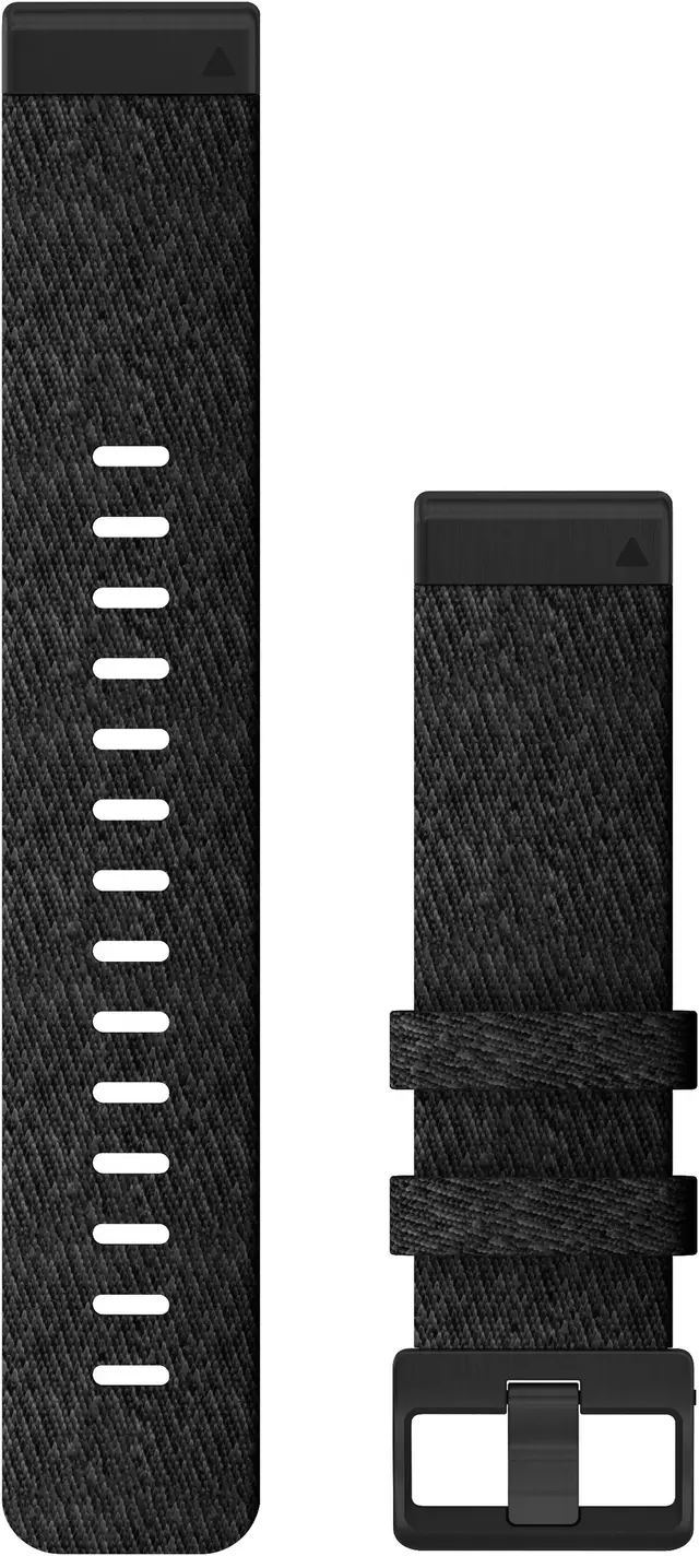 Garmin QuickFit armband 22 mm nylon, melerad svart