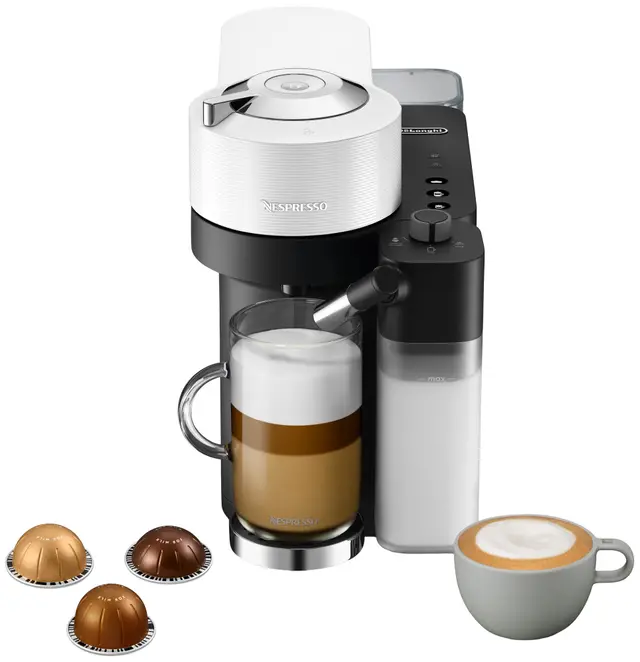 Nespresso Vertuo Lattissima kapselmaskin By Delonghi, vit
