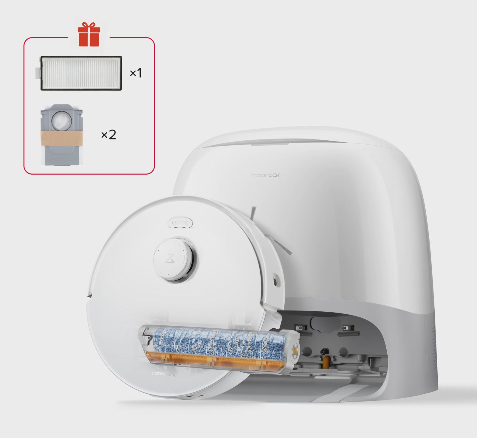 Roborock Qrevo Curv 2 FlowX Robotdammsugare Vit, bild 2