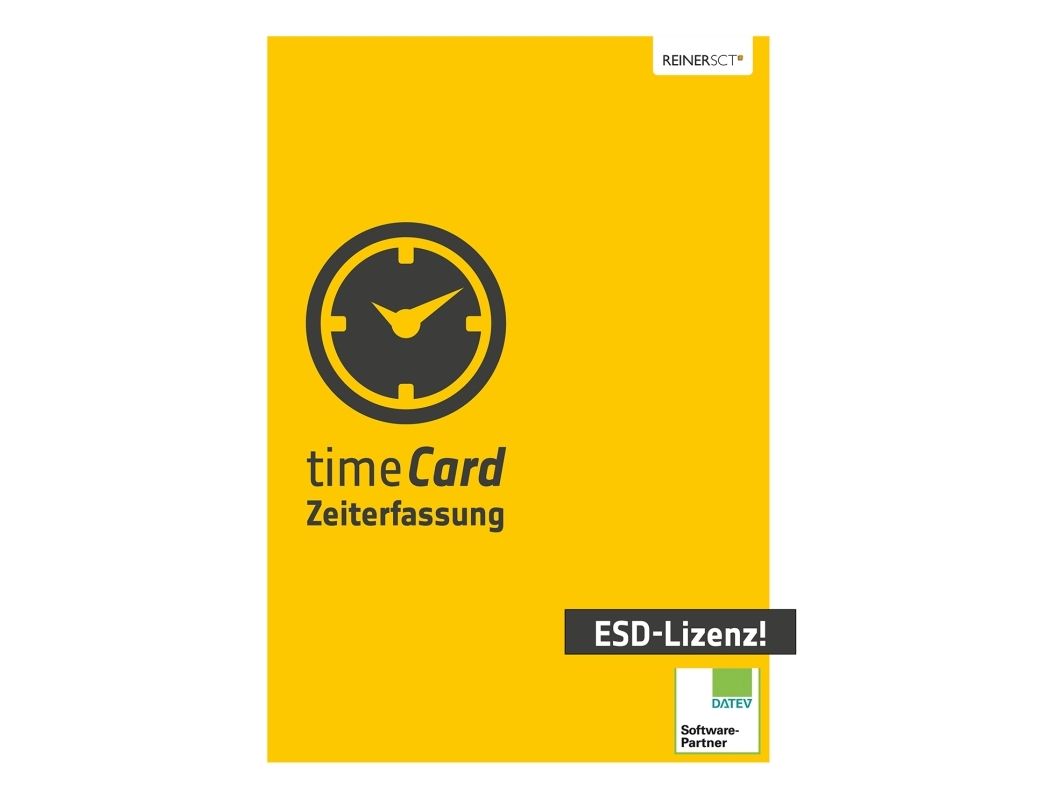 Reiner SCT timeCard time recording annual license, 25 employees, ESD, 1 year, 1 licens/-er, Kommersiellt, 1 År, 12 månad (er), ESD (Electronic Software Download)