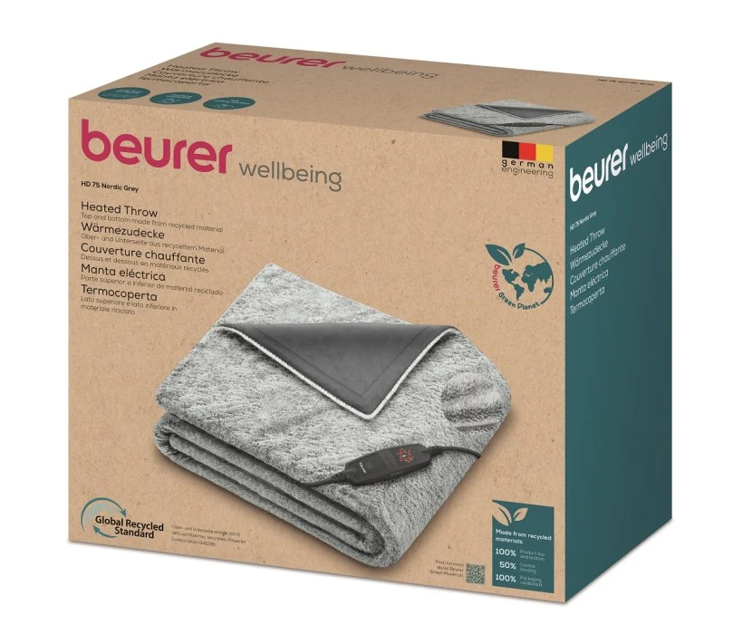 Beurer HD75 Nordic Grey värmefilt