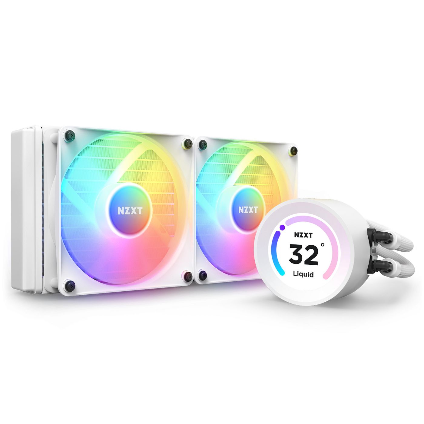 NZXT Kraken Elite RGB 240, 2x120 mm fläktar - Vit, bild 3