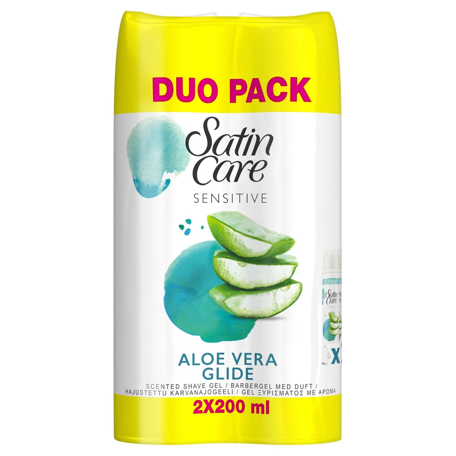 Gillette Satin Care Rakel Aloe Vera 2 X 200ml