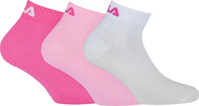 FILA Quarter-strumpor 3pk (35-38, rosa)