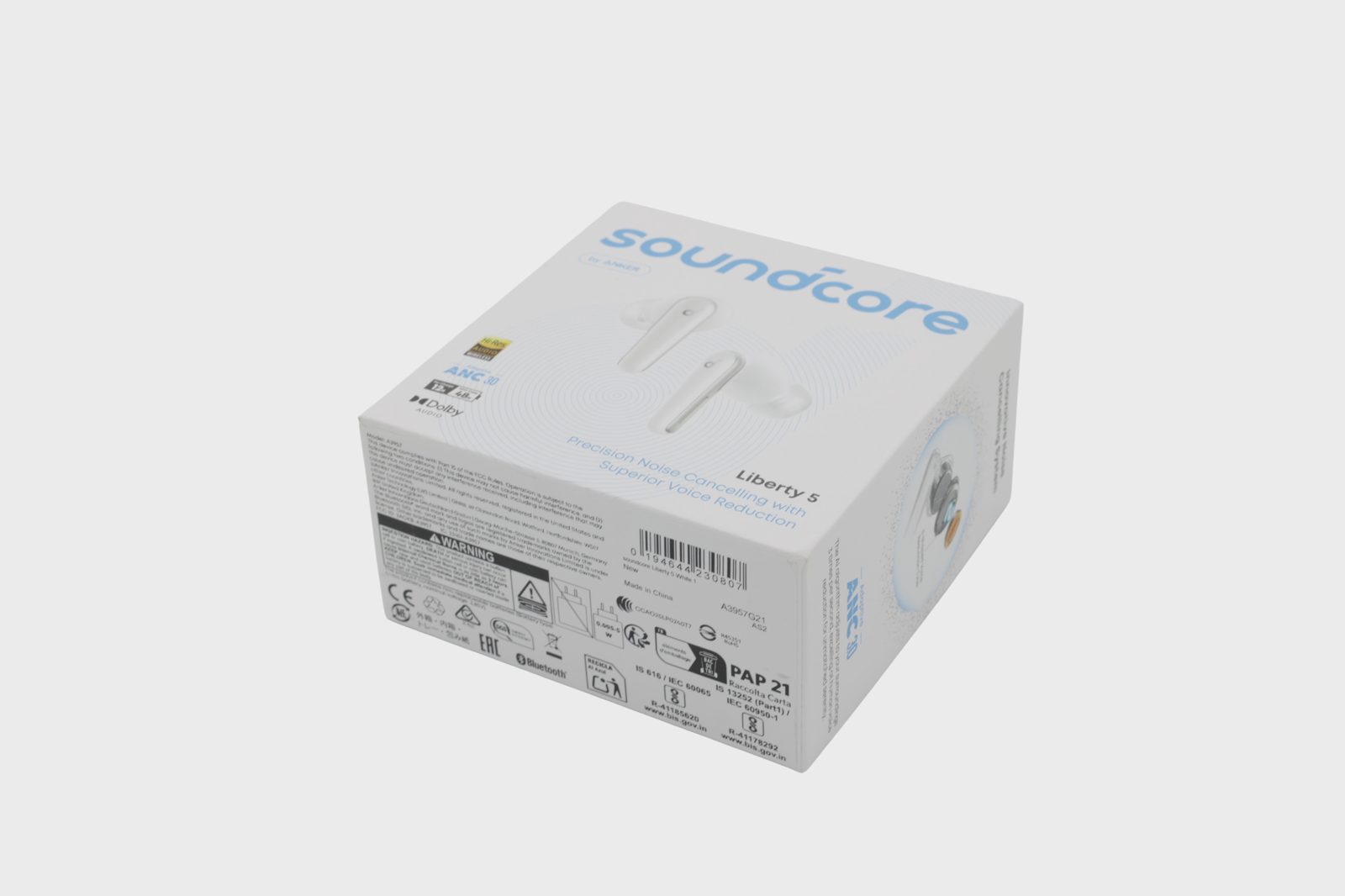 Soundcore Liberty 5 True Wireless in-ear-hörlurar (vita), bild 2