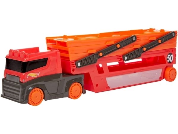 Hot Wheels City Mega Hauler biltransport för 50 bilar 1:64-skala GHR48