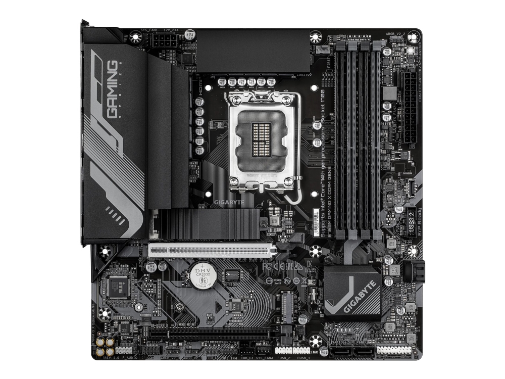 Gigabyte B760M GAMING X DDR4 GEN5, Intel LGA1700, 2xPCI Express, MicroATX, 4xDDR4, 2xM.2 + SATA3 RAID, HDMI/DP, 2.5Gbe LAN, RGB Fusion