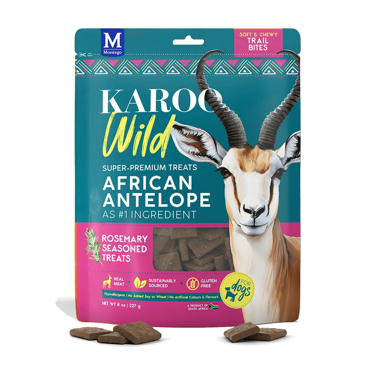 Karoo Wild Trail Bites Hundgodis med Rosmarin och Antilopkött