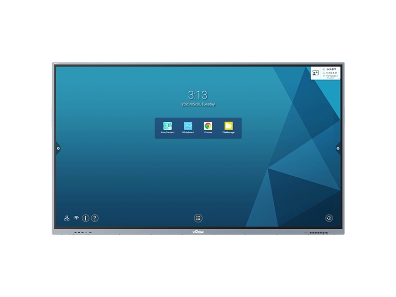 Vivitek NovoTouch BK860i interaktiv skärm 86 4K UHD, silverfärgad